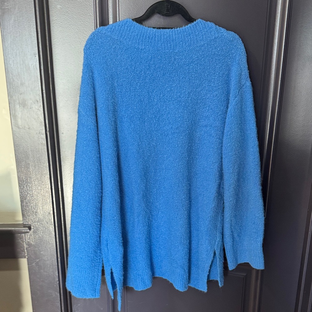 Anthropologie Sky Blue V-Neck Sweater - Picture 3 of 3